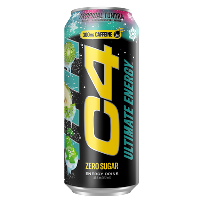 C4 Ultimate Energy Zero Sugar Tropical Tundra Frost 16oz Can - C4