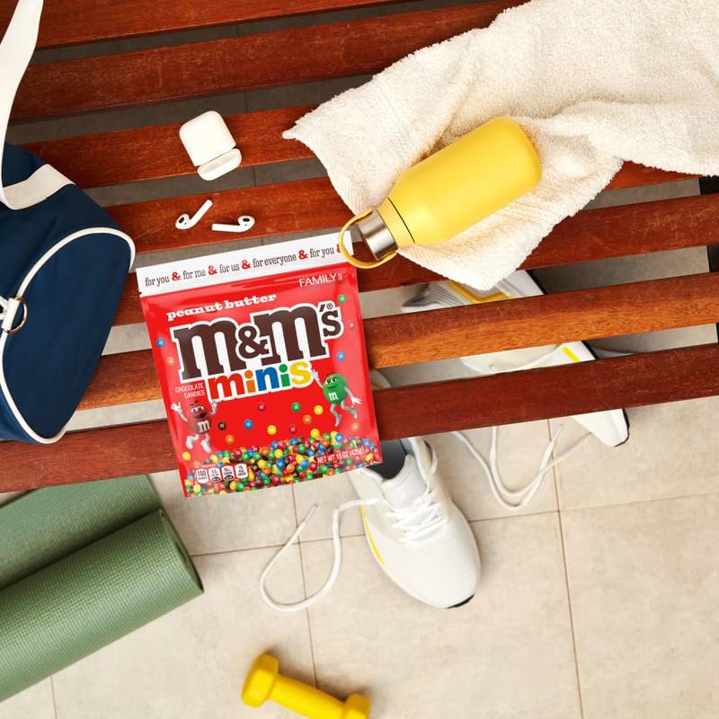 M&M's Minis Peanut Butter Candy Resealable Bag, 15 oz