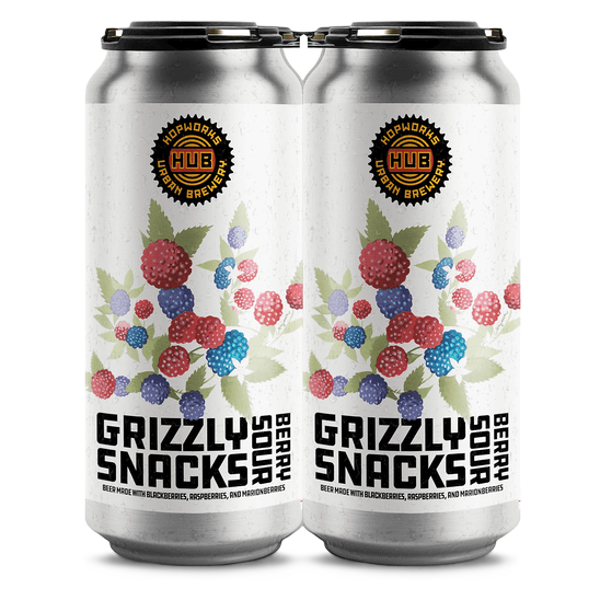 Hopworks Urban Brewery Grizzly Snacks Berry Sour 4pk 16oz Can