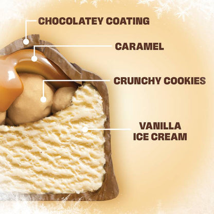 TWIX Ice Cream Bars Vanilla Caramel Chocolatey Cookie Dessert Bar , 6ct