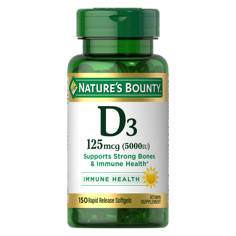 Nature's Bounty Vitamin D3 5000IU Softgels 150ct