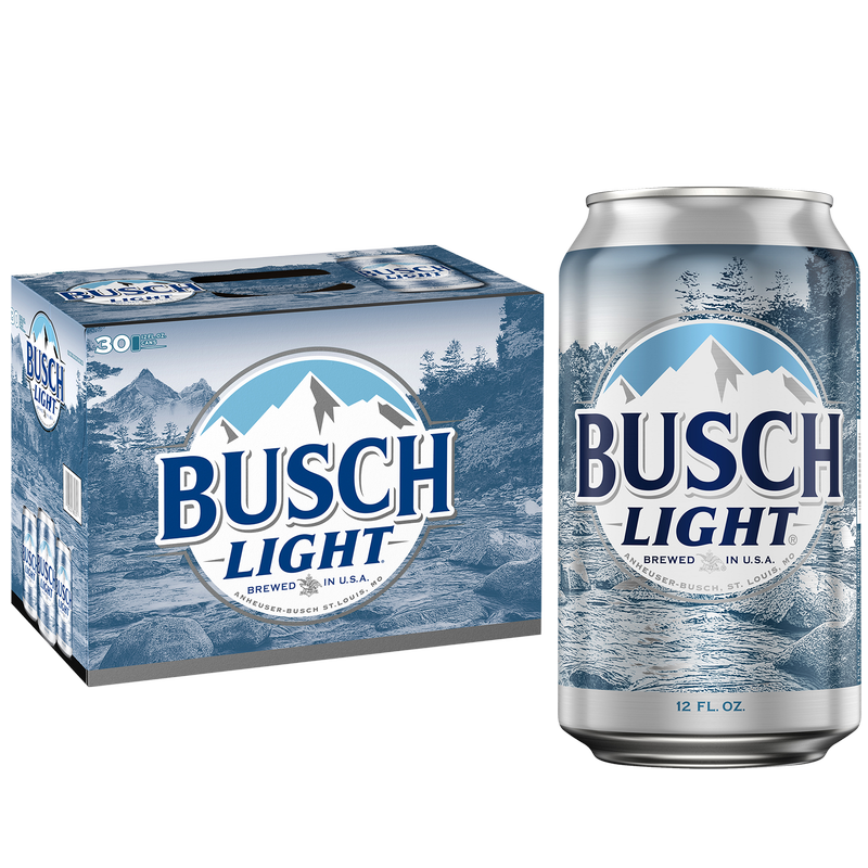 Busche's Light Busch Light 30pk 12oz Can 4.1% ABV - Busch Light – BevMo!