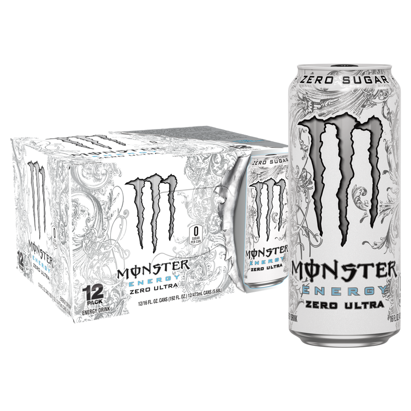 Monster Energy Zero Ultra 12pk 16oz Can - XL