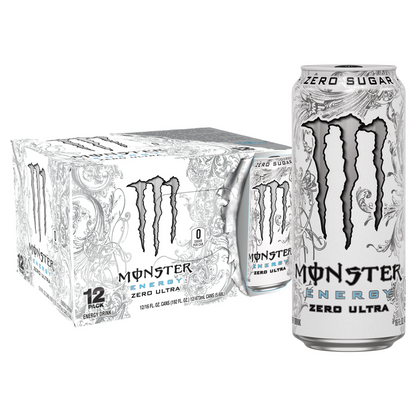 Monster Energy Zero Ultra 12pk 16oz Can - XL