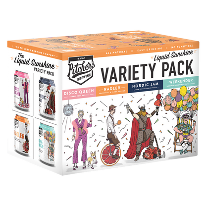Two Pitchers Liquid Sunshine Variety Pack 12pk 12oz Cans