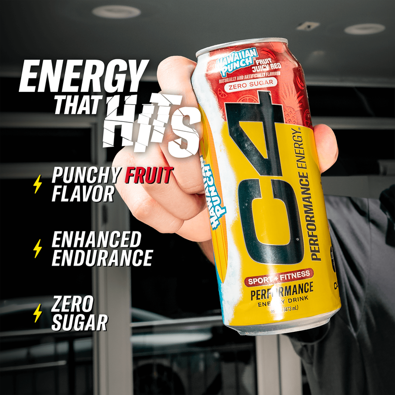 C4 Energy Zero Sugar Hawaiian Punch 16oz Can - C4 – BevMo!
