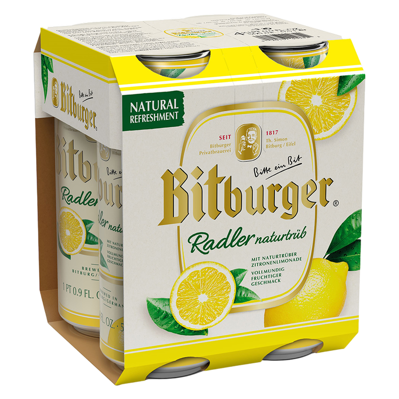 Bitburger Lemon Radler 4pk 16oz Can