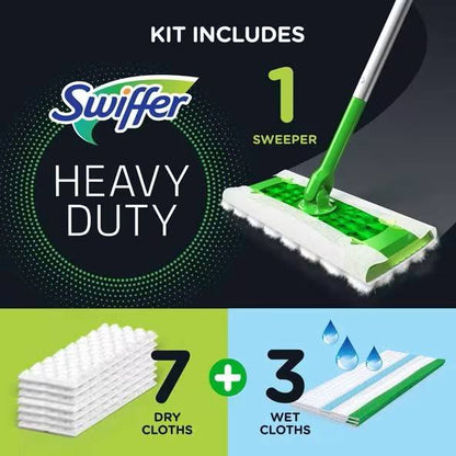 Swiffer Sweeper 2-in-1, Dry and Wet Multi Surface Floor Sweeping and Mopping Starter Kit