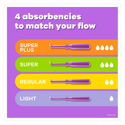 Tampax Radiant Unscented Tampons Trio Pack Regular/Super/Super Plus Absorbency 28 Ct