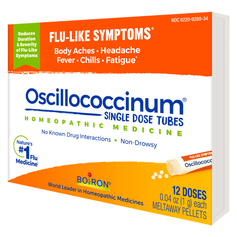 Boiron, Oscillococcinum, Flu-Like Symptoms, 12 Quick-Dissolving Pellets , 0.04 Oz Each