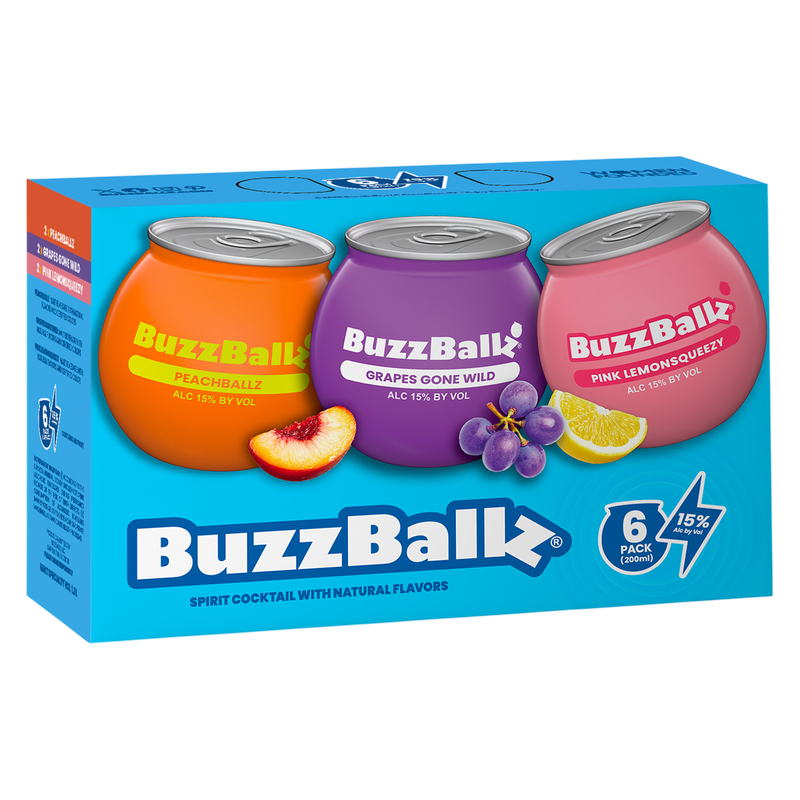 Buzzballz Fruity Variety Pack 6pk 200ml