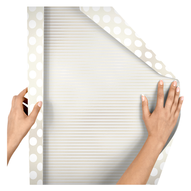 Pearl & Dot Stripe Double Sided Wrapping Paper