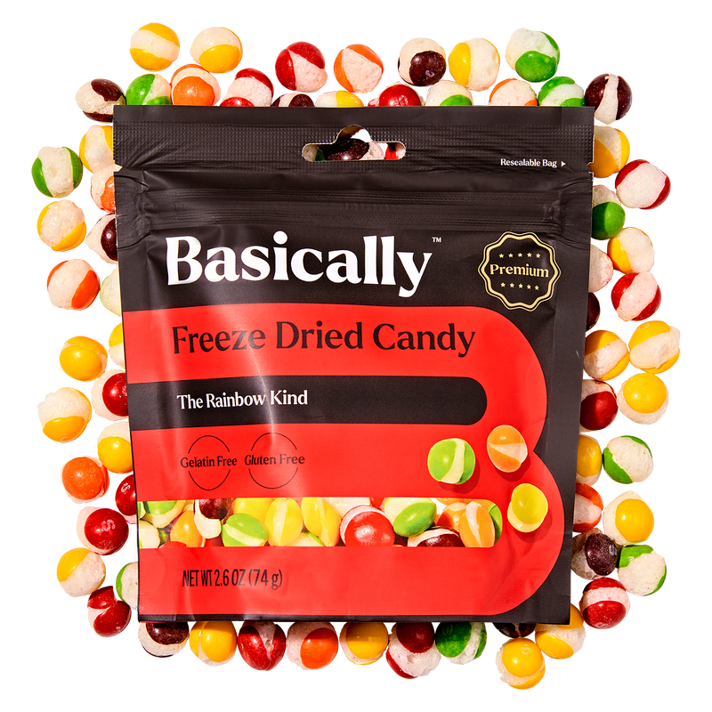 Basically Premium Rainbow Freeze Dried Candy 2.6oz