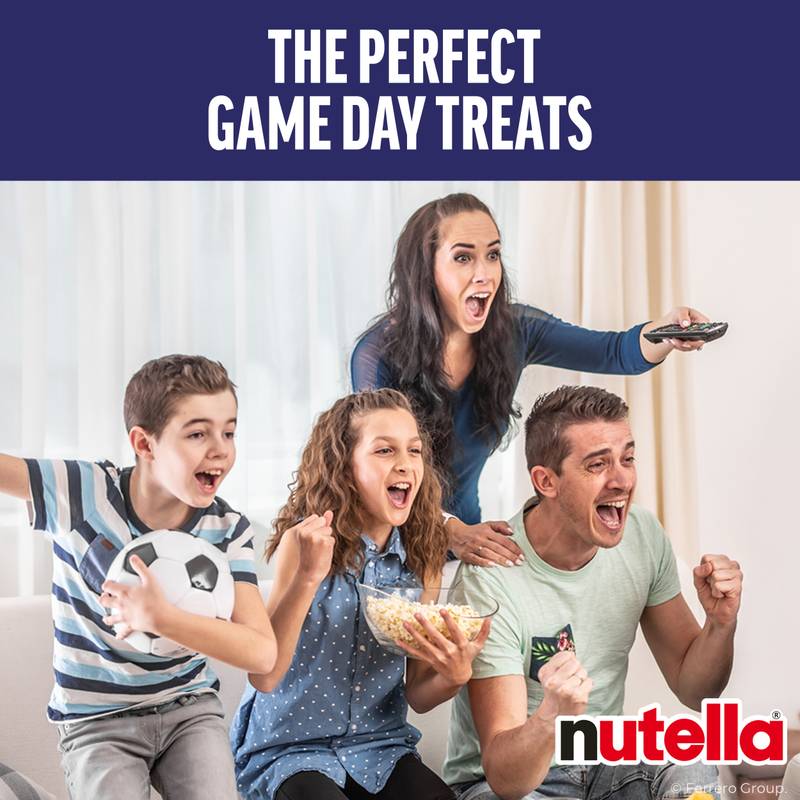 Nutella B-ready, 2 Snack Bars, Hazelnut Spread with Cocoa, Individually Wrapped, Snack Bar Pack