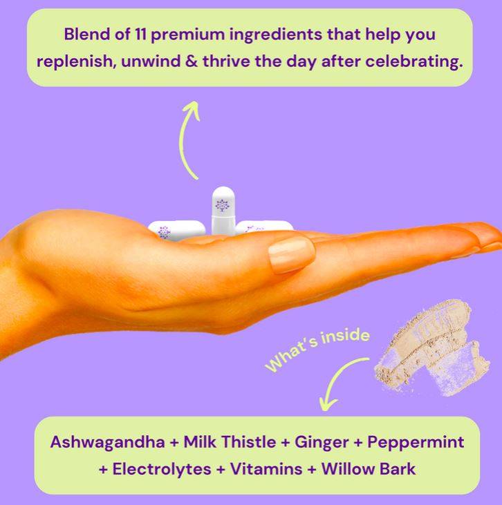 Purple Tree Post-Celebration Wellness Vitamins - Packs (4 pills)