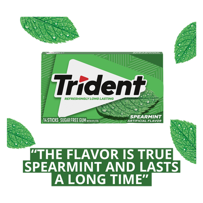Trident Spearmint, 14pc Wallet Pack