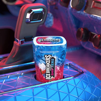 Ice Breakers Flavor Shifters Wild Berry to Coolmint Sugar Free Gum, 3.24 oz