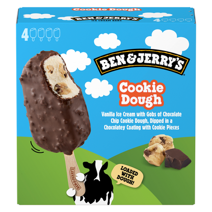 Ben & Jerry's Cookie Dough Ice Cream Bars 4ct