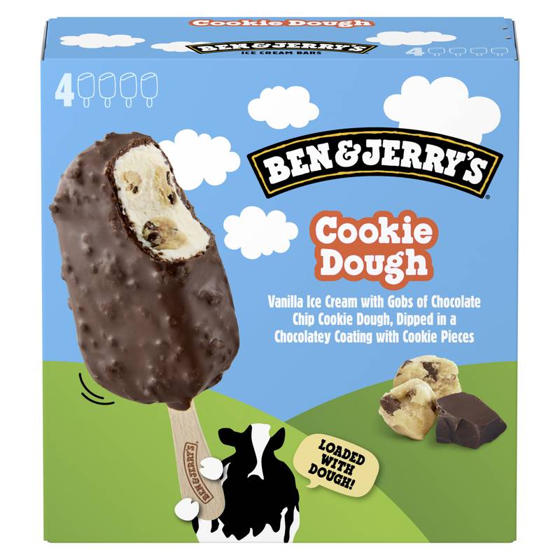 Ben & Jerry's Cookie Dough Ice Cream Bars 4ct - Ben & Jerry's – BevMo!