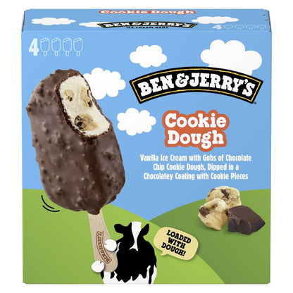 Ben & Jerry's Cookie Dough Ice Cream Bars 4ct