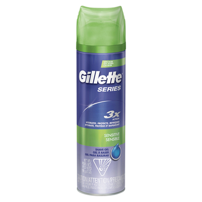 Gillette TGS Series Men's Sensitive Shave Gel 7oz