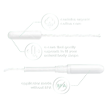 L . Organic Cotton Full Size Multipack Tampons, Regular/Super, 30ct