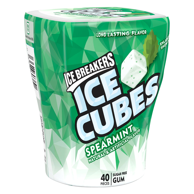 Ice Breakers Ice Cubes Spearmint Sugarfree Chewing Gum 40ct