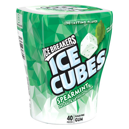 Ice Breakers Ice Cubes Spearmint Sugarfree Chewing Gum 40ct