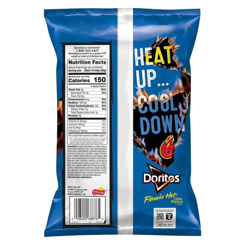 Doritos Flamin' Hot Cool Ranch Tortilla Chips 9.25oz