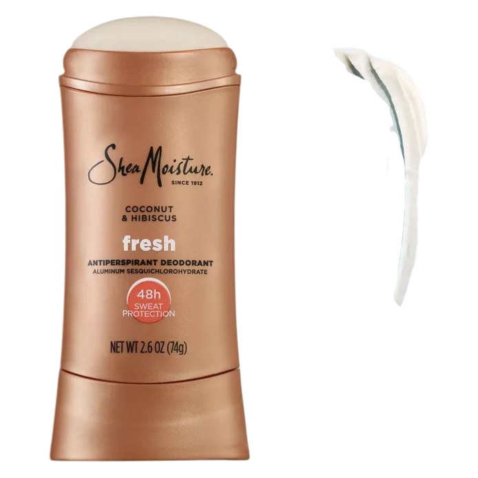 SheaMoisture Fresh & Clean Solid Antiperspirant & Deodorant, Coconut & Hibiscus, 2.6oz