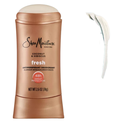 SheaMoisture Fresh & Clean Solid Antiperspirant & Deodorant, Coconut & Hibiscus, 2.6oz