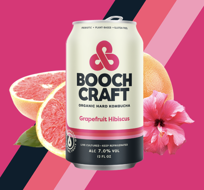 Booch Craft Kombucha Grapefruit Hibiscus 6pk 12oz Can - Boochcraft – BevMo!