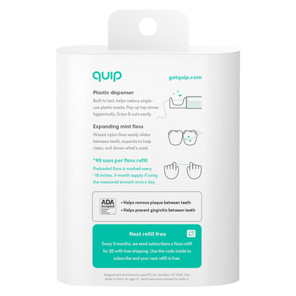 Quip Refillable Floss String White 1ct