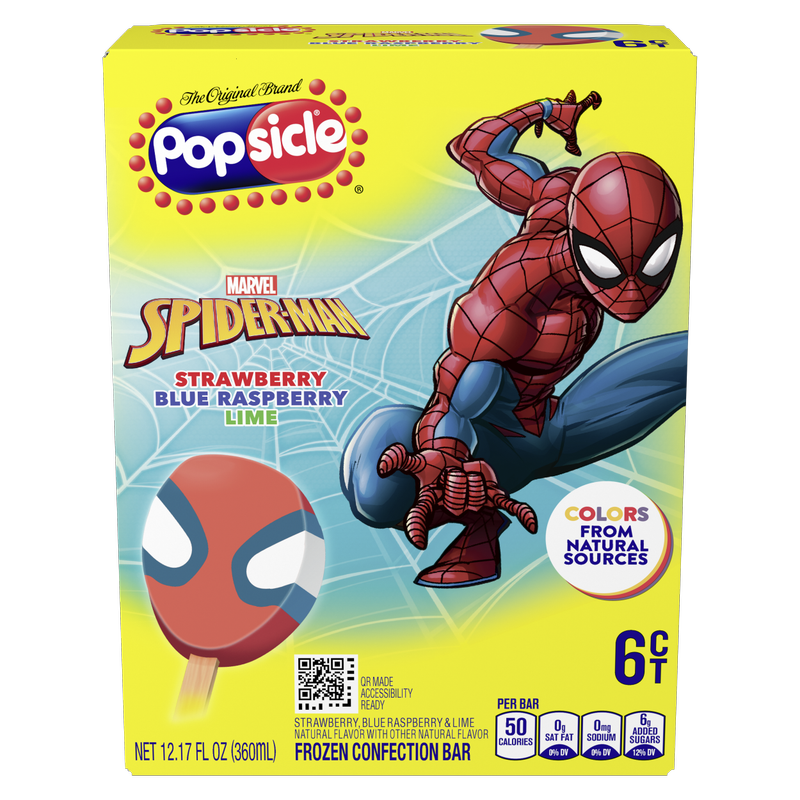 Popsicle Spider-Man Pops 6ct