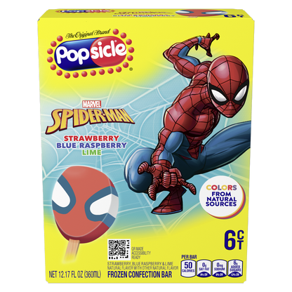 Popsicle Spider-Man Pops 6ct
