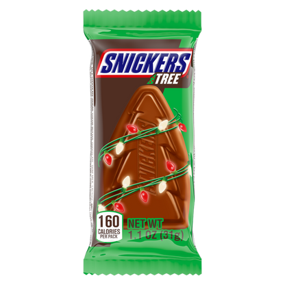 SNICKERS Trees Christmas Milk Chocolate Holiday Candy Bar, 1.1 oz