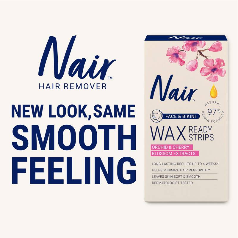 Nair Wax Ready-Strips, Face, 40ct
