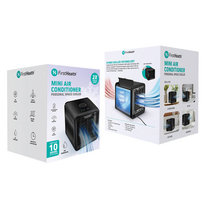 First Health Portable Mini Air Conditioner Black