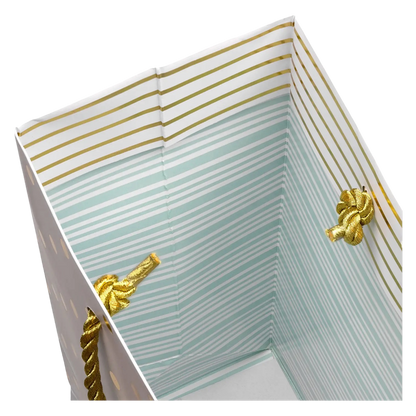 Clink Holographic Gold Dot Gift Bag, Medium