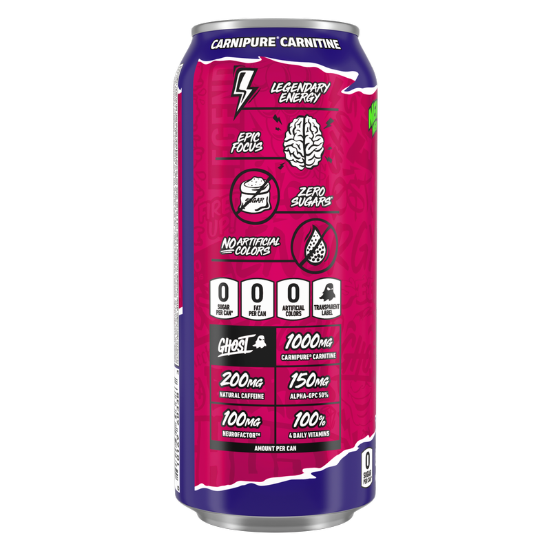 GHOST Energy Zero Sugar Welch's Grape-Cranberry 16oz Can