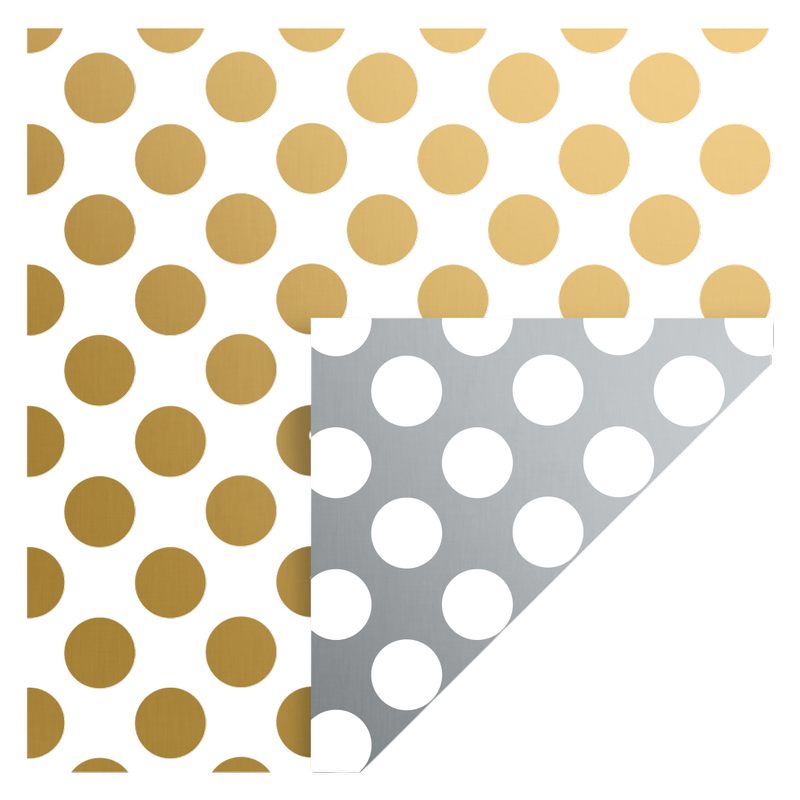 Gold & Silver Dot Jumbo Roll Wrap