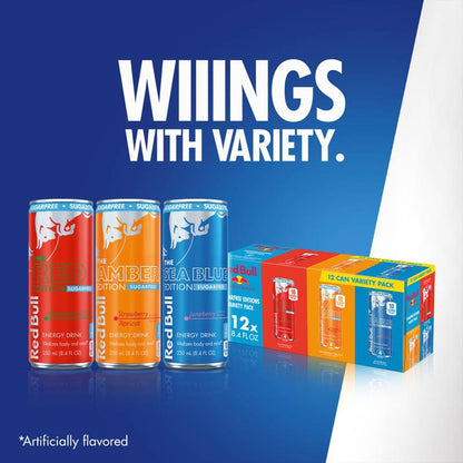 Red Bull Sugar-Free Energy Drink Variety Pack 12pk 8.4oz Cans