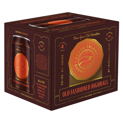 Goose Island Barrel House Old Fashioned Highball 4pk 12oz Cans 9.0% ABV