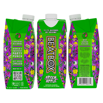 Beatbox Green Apple 500ml 11.1% ABV Wine Party Punch