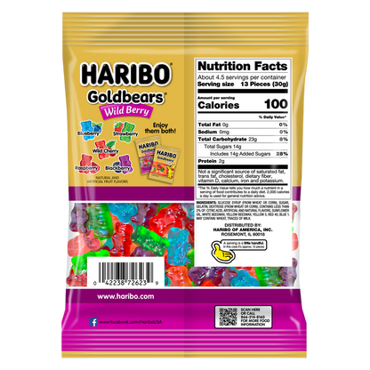 Haribo Goldbears Wild Berry, 5oz