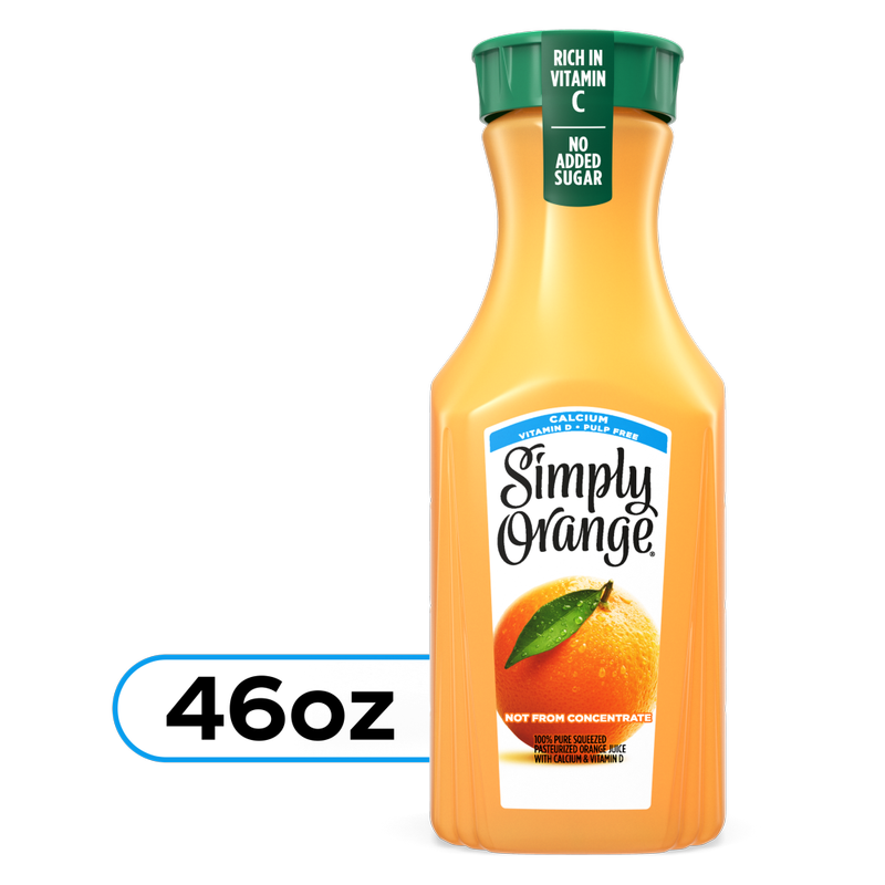 Simply Orange Juice With Calcium 46oz Btl