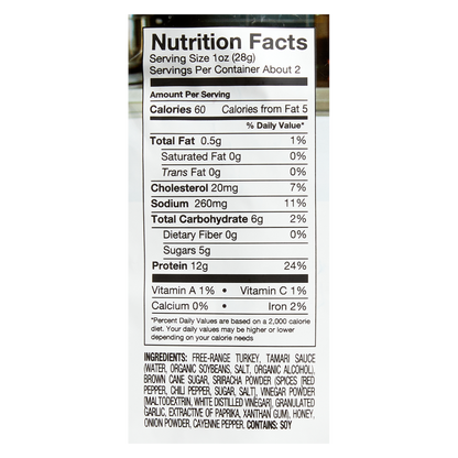 Think Jerky Sriracha Honey Free Range Turkey Jerky 2.2oz