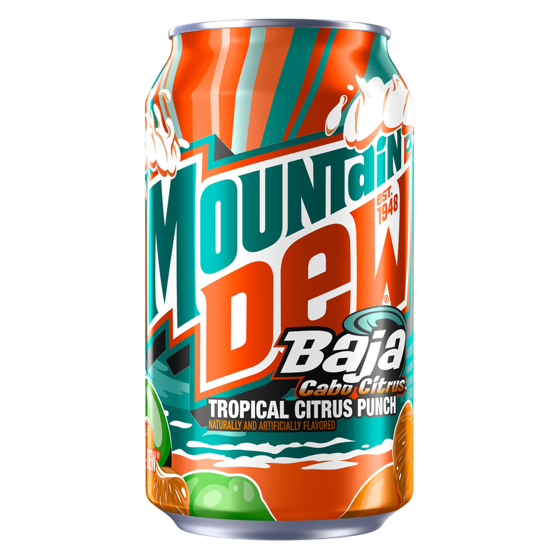 Mountain Dew Baja Cabo Citrus Dew Tropical Citrus Punch 12pk 12oz Can