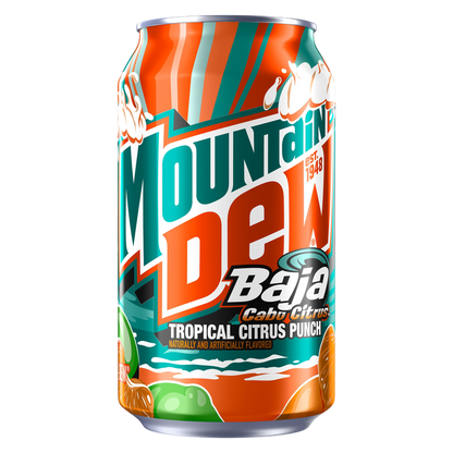 Mountain Dew Baja Cabo Citrus Dew Tropical Citrus Punch 12pk 12oz Can