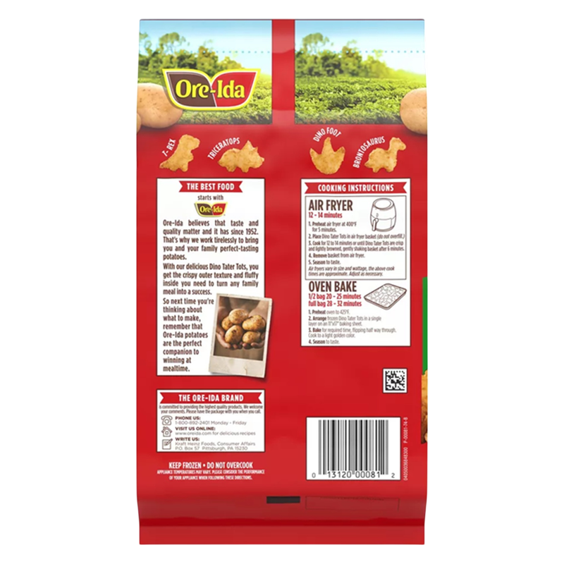 Ore Ida Dino Tater Tots 28oz